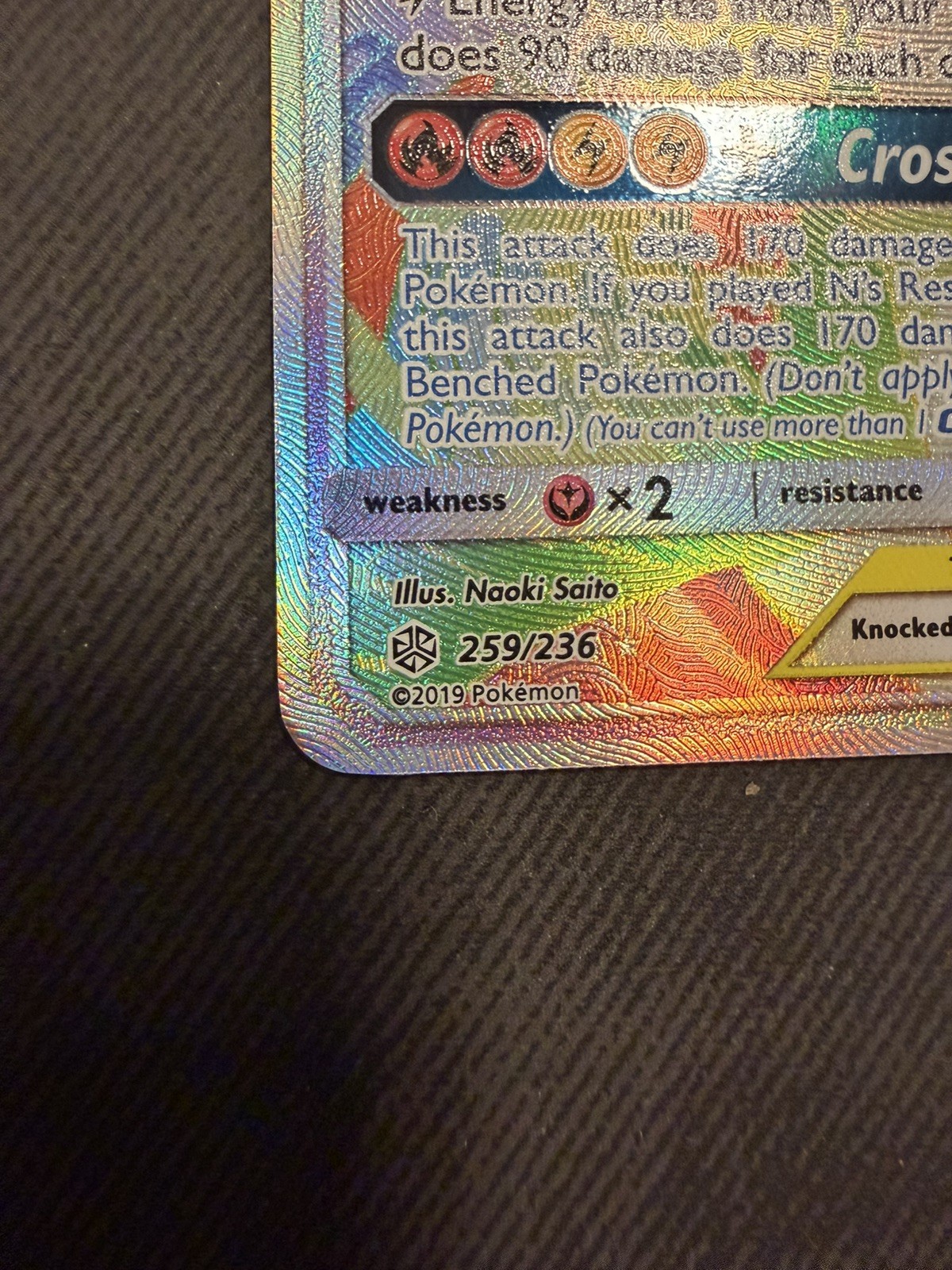 Reshiram & Zekrom GX 259/236 Sm-Cosmic Eclipse Holo MP