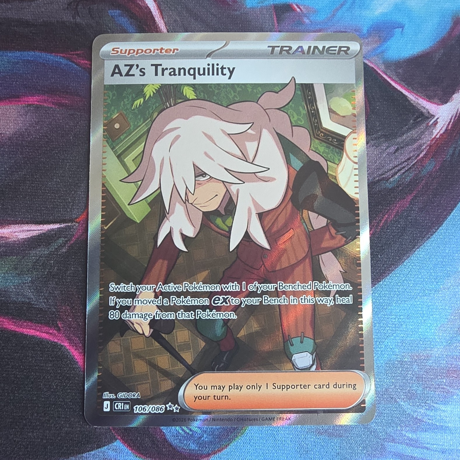 Pokemon AZ’s Tranquility 106/086 Chaos Rising UR Holo EN 2026