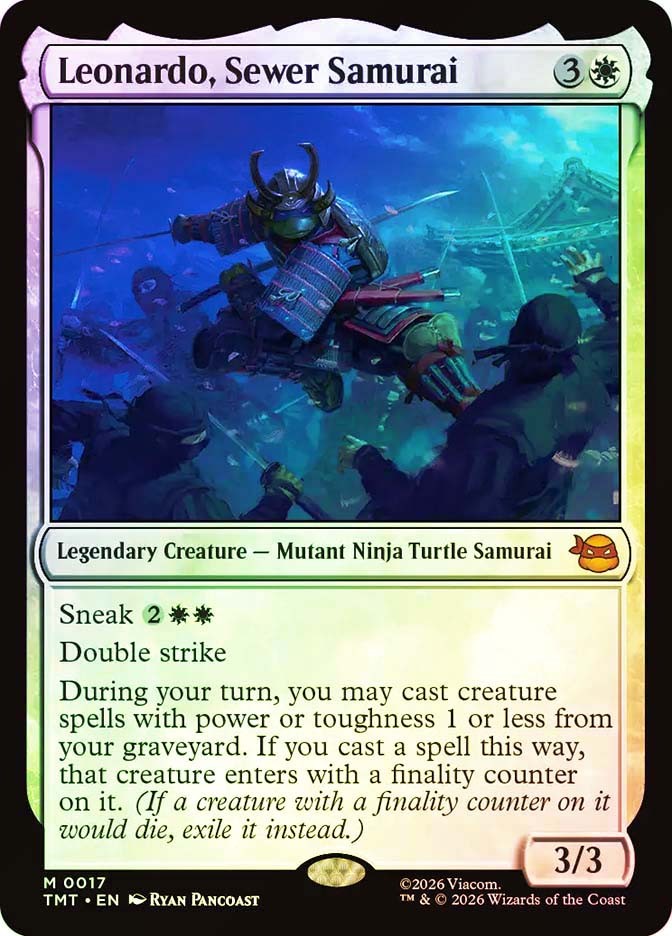 MTG FOIL Leonardo, Sewer Samurai – Teenage Mutant Ninja Turtles #017