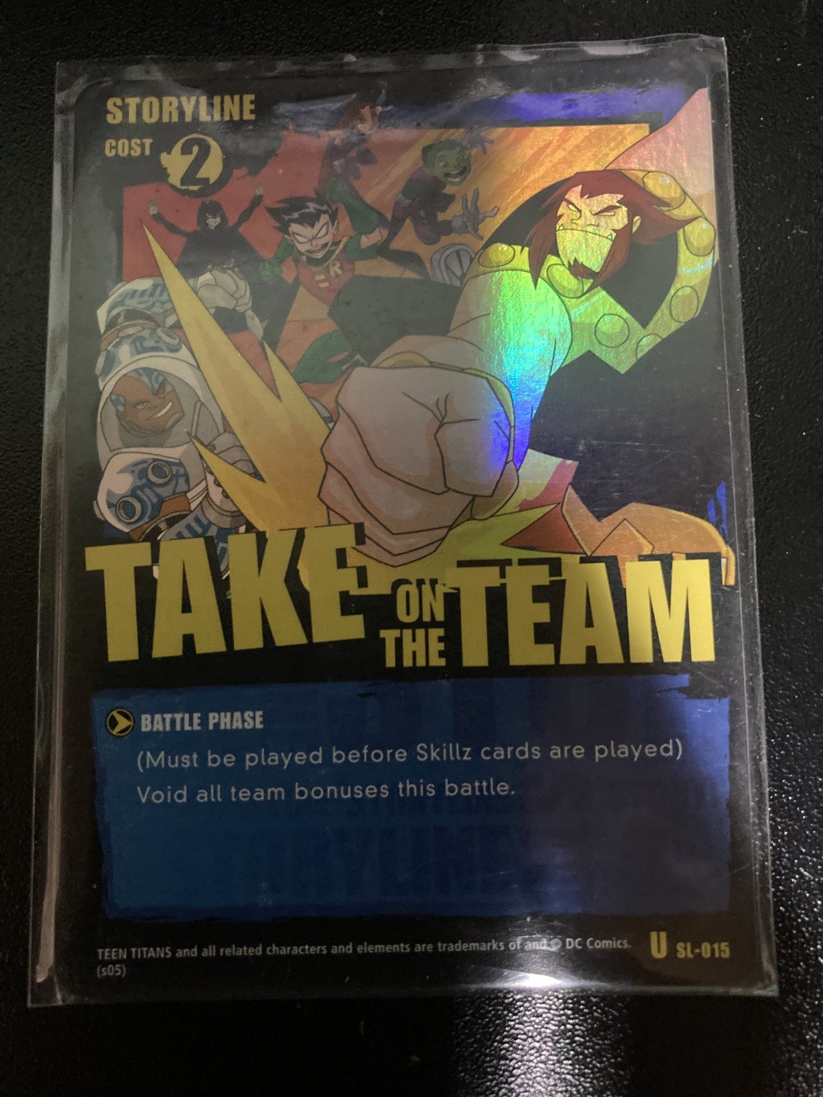 TEEN TITANS CCG “GO!” UNCOMMON U SL-015 TAKE ON THE TEAM HOLO-FOIL