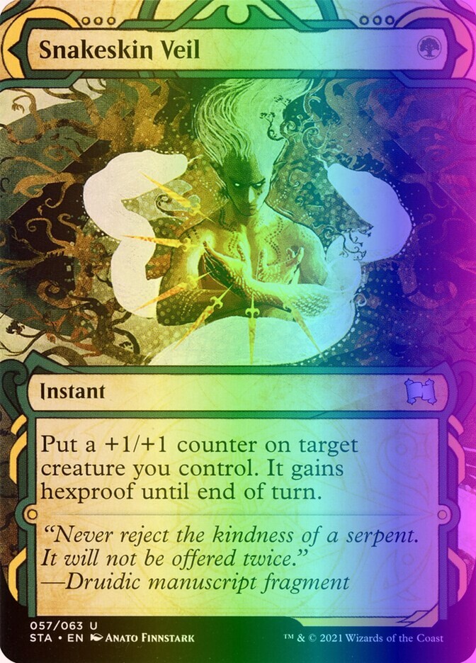 MTG Snakeskin Veil (57/252) Strixhaven Mystical Archive NM FOIL