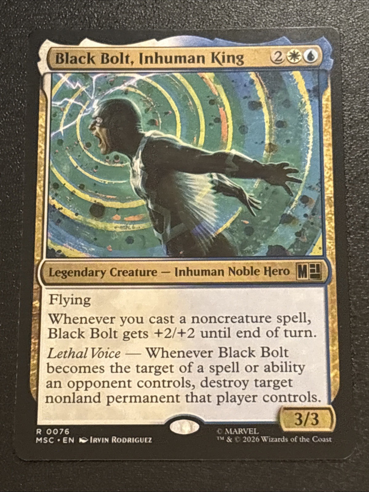 MTG Commander: Marvel Super Heroes Black Bolt, Inhuman King 0076 Rare