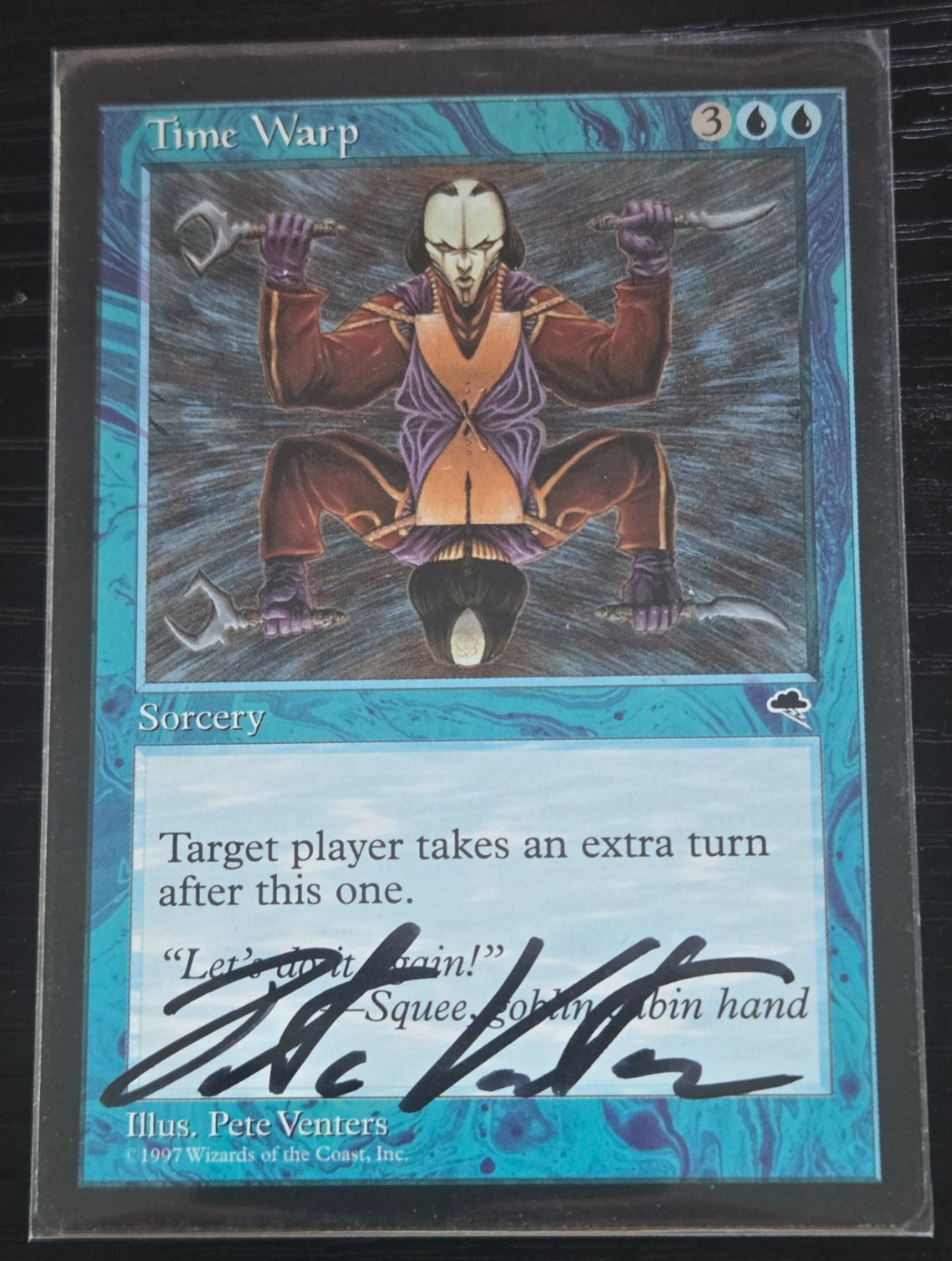 MTG Time Warp ARTIST PROOF x1 Signed Pete Venters Tempest NM Rare AP
