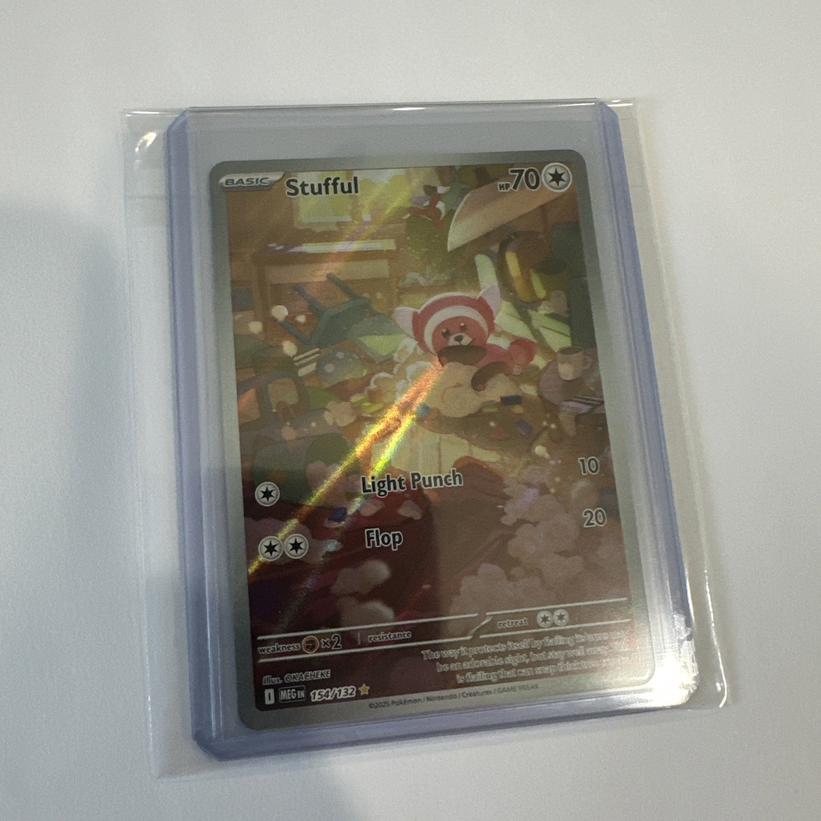 Pokemon Stufful 154/132 Illustration Rare Mega Evolution Pokemon Holo Near Mint