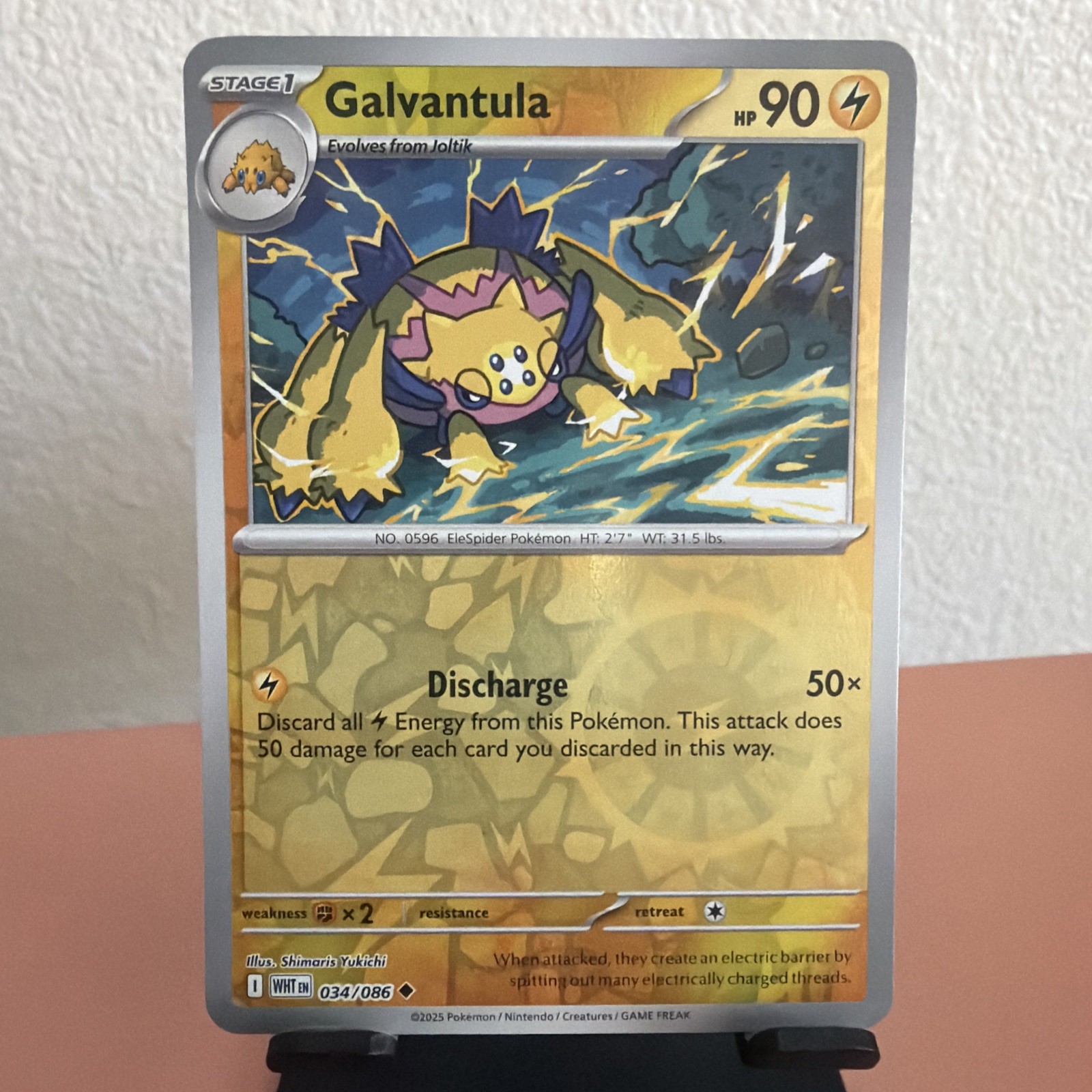 Galvantula 034/086 Sv: White Flare Reverse Holo Near Mint