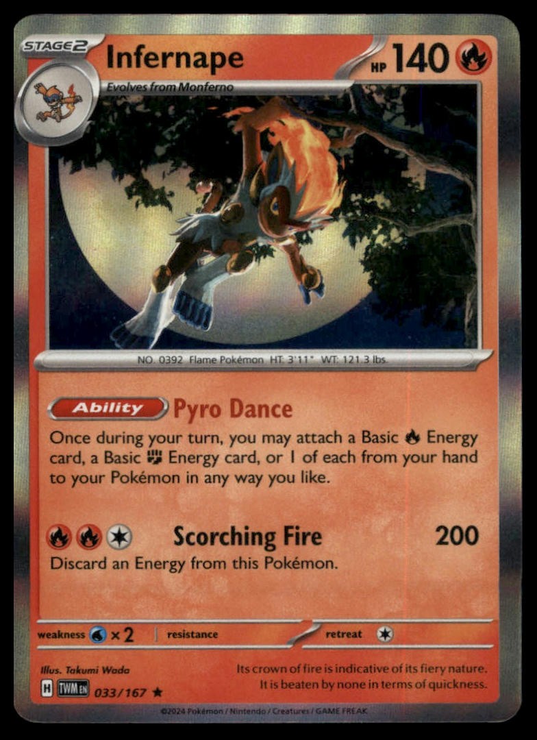 Infernape – Holo Rare SV06: Twilight Masquerade 033/167 NM