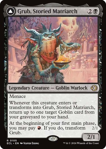 Grub, Storied Matriarch NM MTG Lorwyn Eclipsed [ECL] Rare Black Goblin Regular