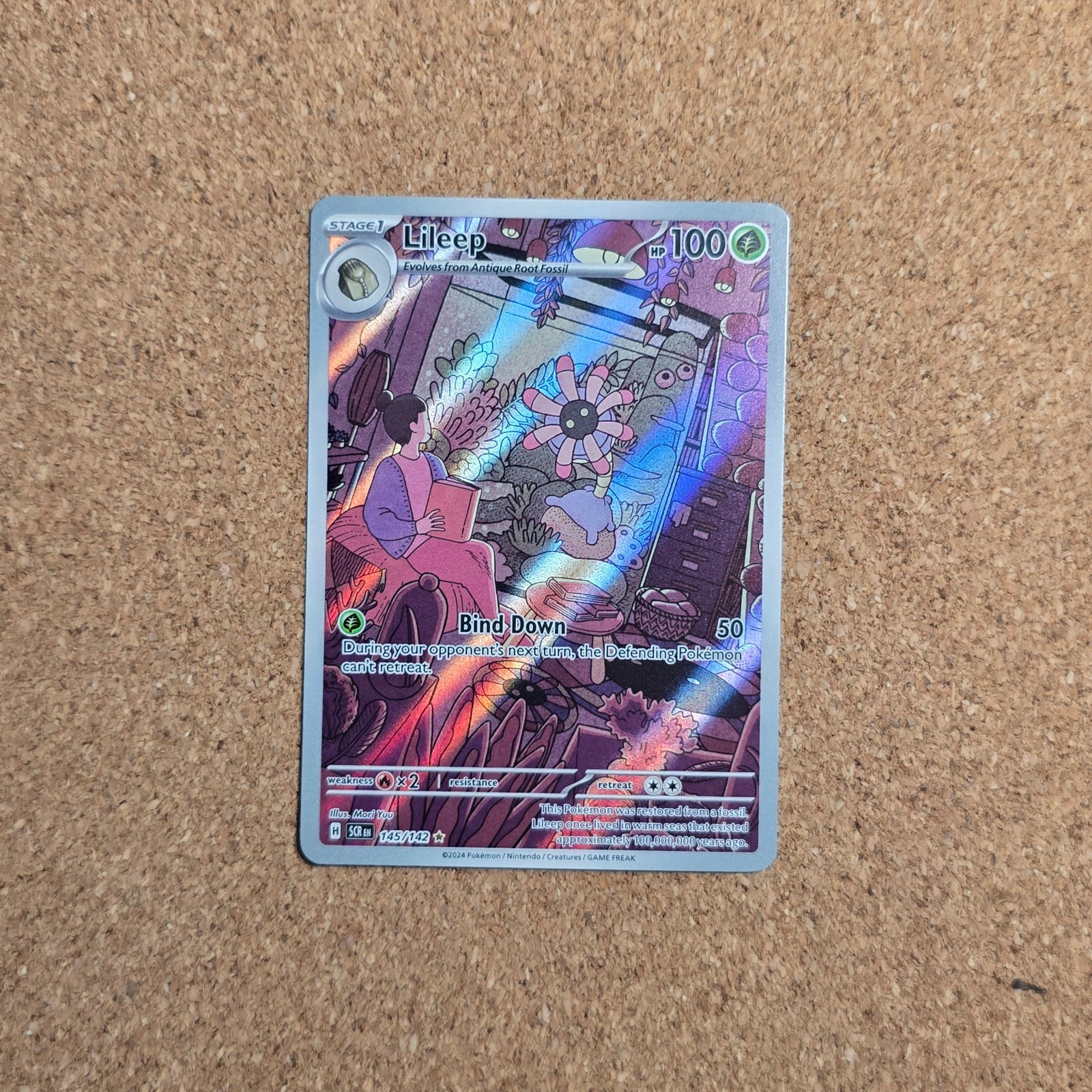 Lileep 145/142 Stellar Crown Illustration Rare Pokemon TCG Card *B22