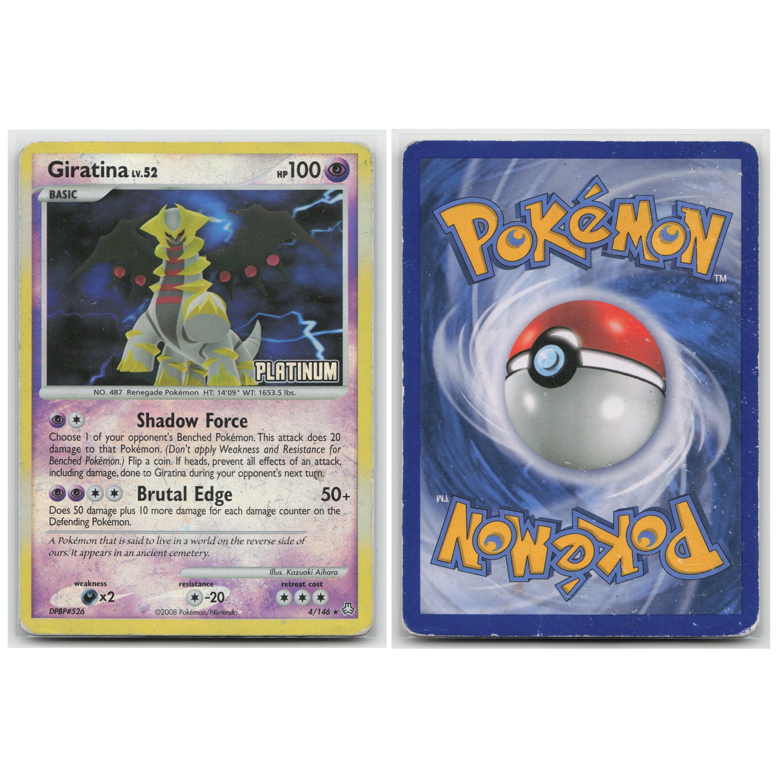 Giratina [Platinum] Reverse Holo Burger King Promos 004/146 Promo HP Pokemon
