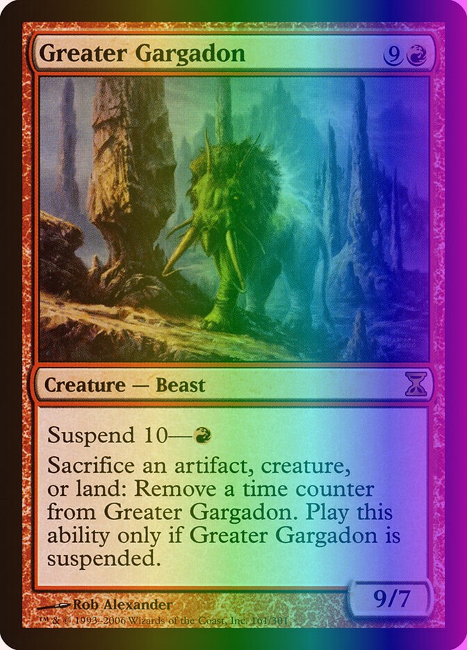 MTG Magic the Gathering Greater Gargadon (161/301) Time Spiral LP FOIL