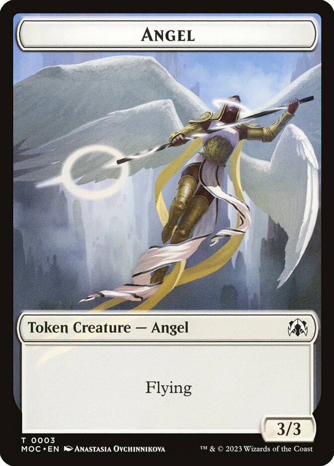 Angel (3/3 Flying) MTG Commander March of the Machine Token NM x4 – Magic Card