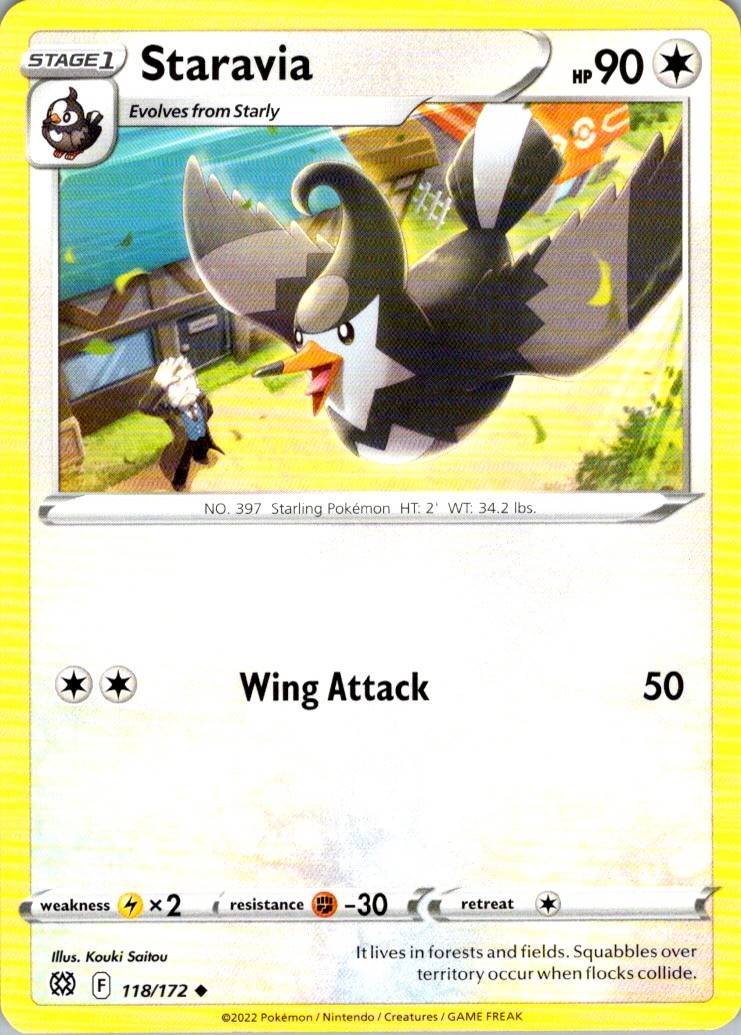 Staravia Uncommon SWSH09: Brilliant Stars 118/172 NM Midori Harada