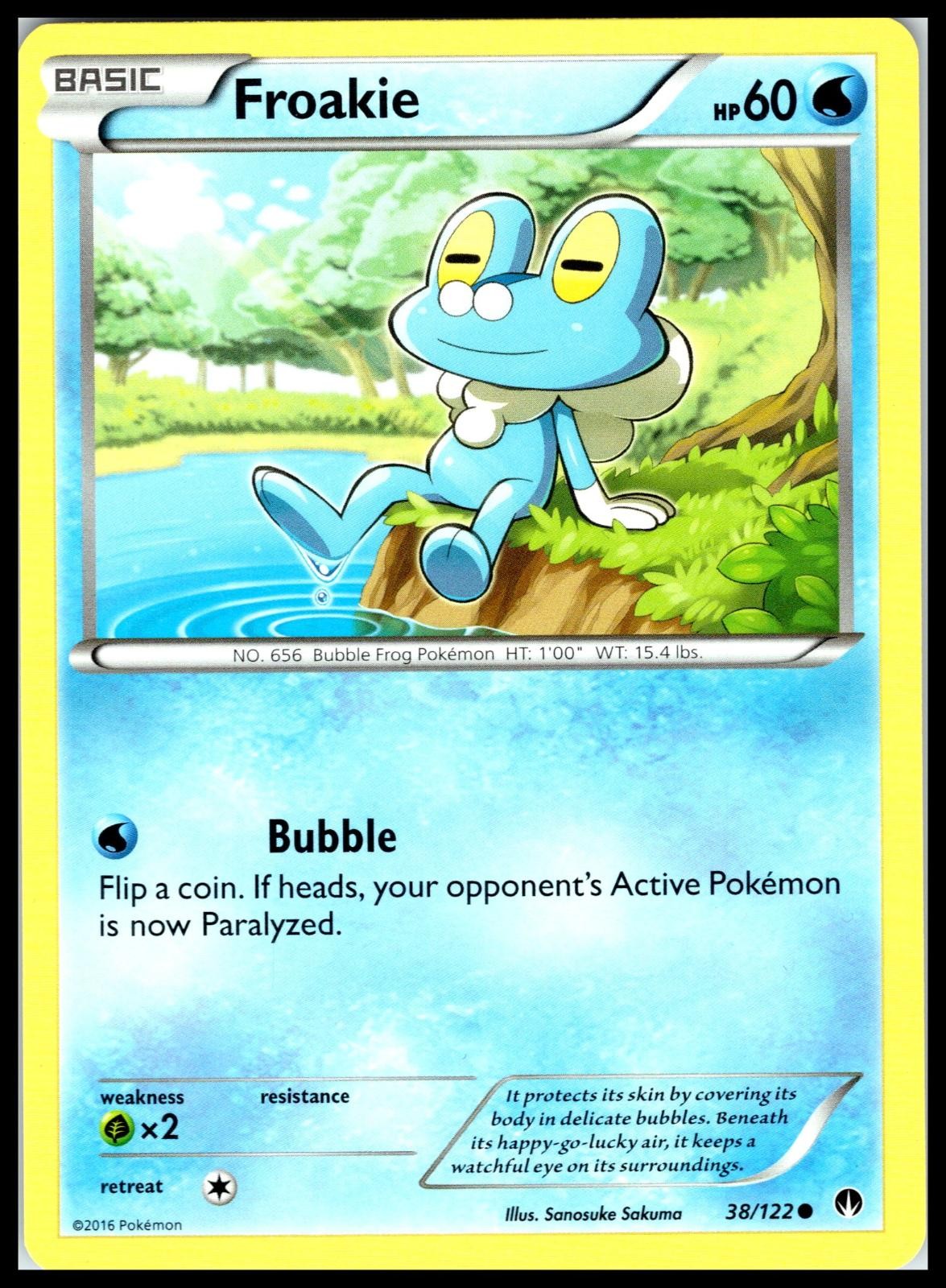 FROAKIE – Pokemon – Sanosuke Sakuma 38/122 BKP BREAKpoint – NM/M