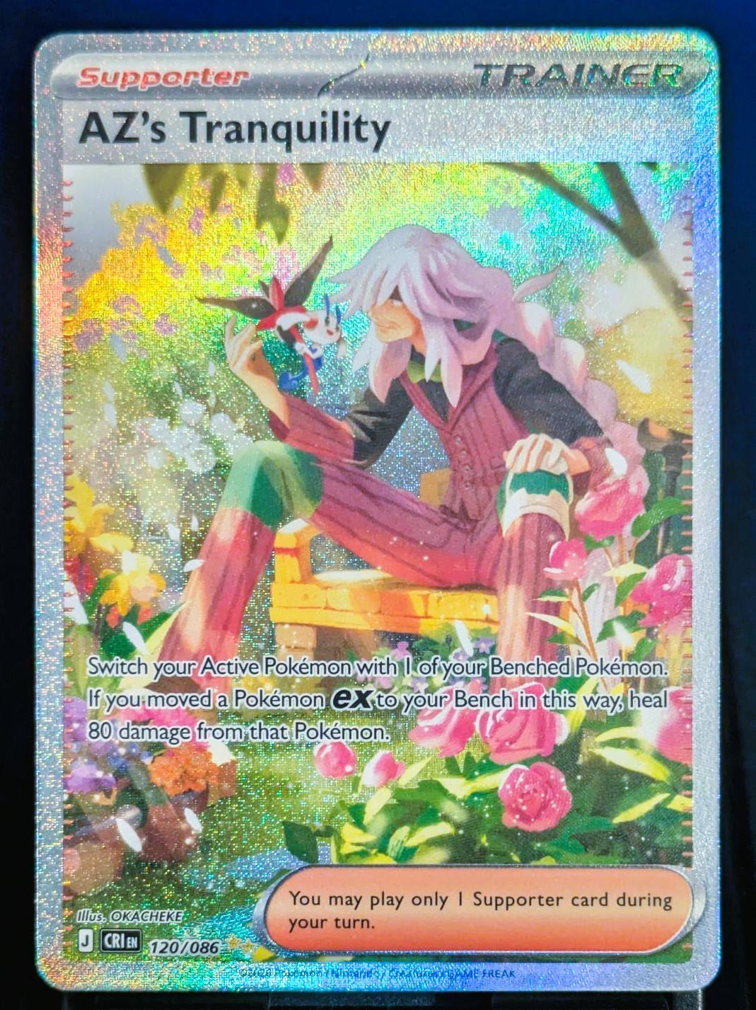 AZ’s Tranquility 120/086 Me04: Chaos Rising Holo SIR – NM