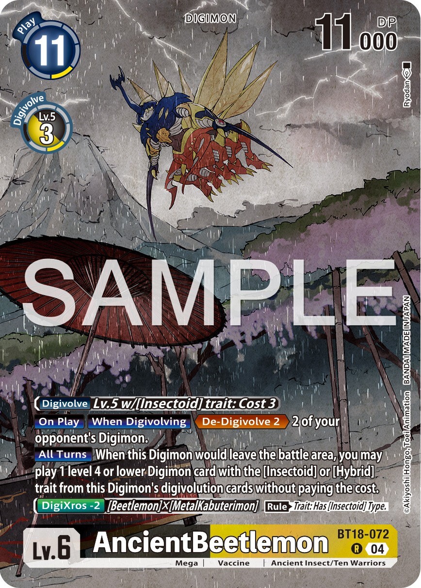 AncientBeetlemon Alternate Art Foil – BT18-072 NM – Digimon TCG