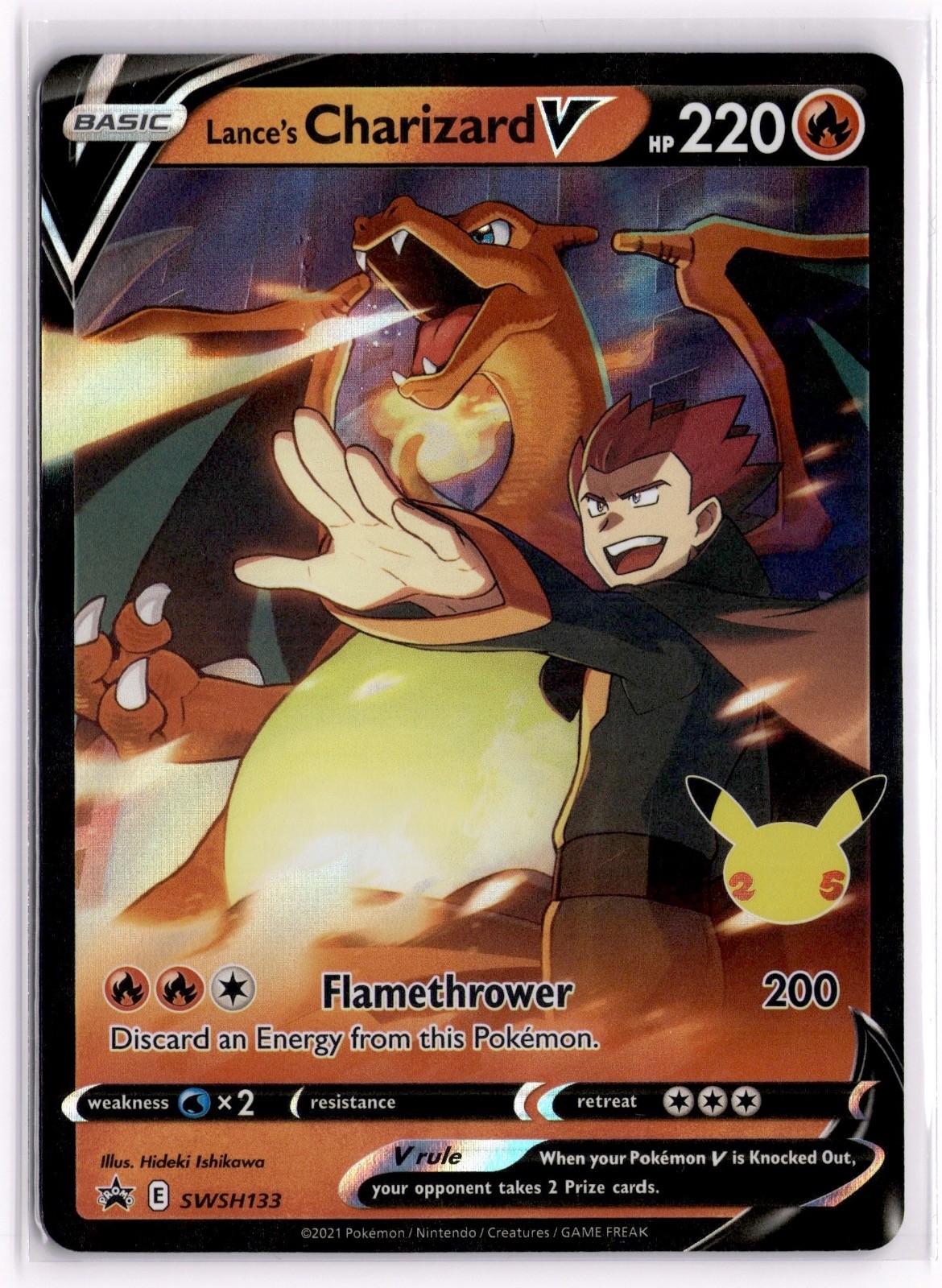 Lance’s Charizard V SWSH133 Holo Promo Sword & Shield Promo Pokemon Near Mint
