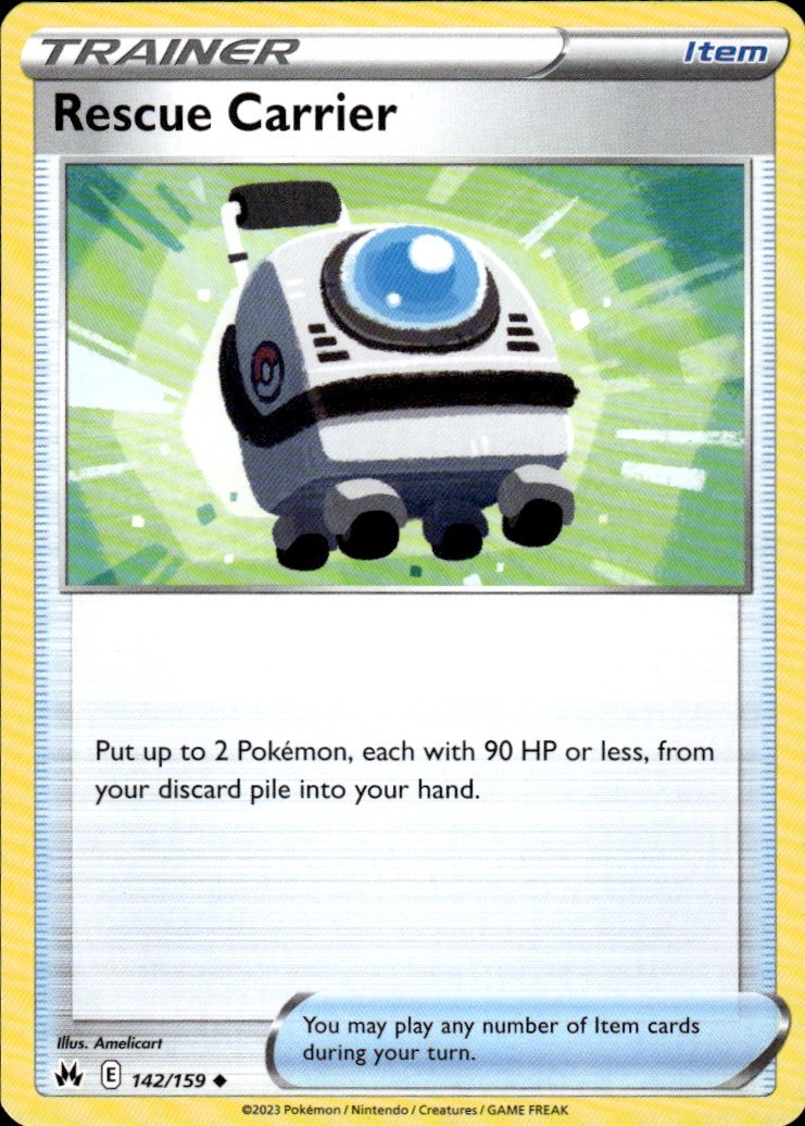 Rescue Carrier 142/159 Crown Zenith UC NM Amelicart Pokemon