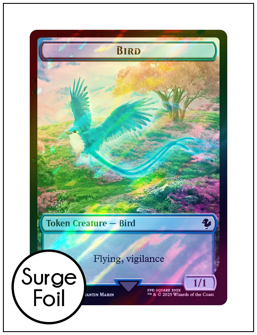 1x Bird / Hero Token – 0004 / 0028, Surge Foil, Final Fantasy, Magic MTG NM