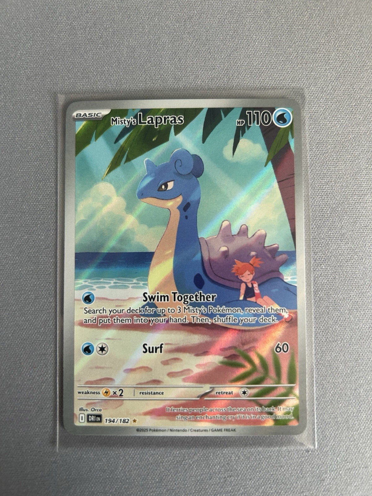 Misty’s Lapras 194/182 Sv10 Destined Rivals IR Full Art Holo EN