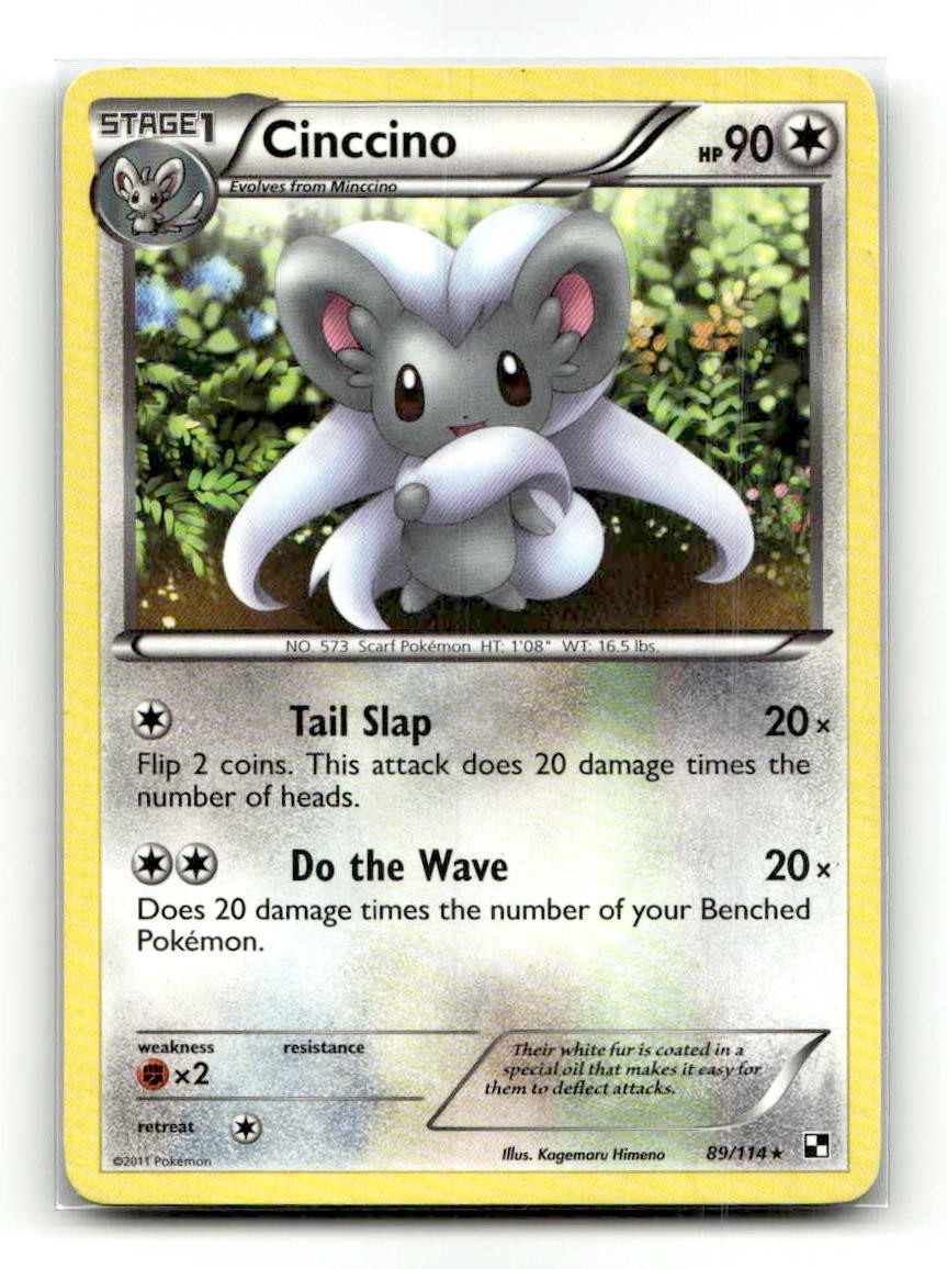 Cinccino 89/114 Black & White Rare HP