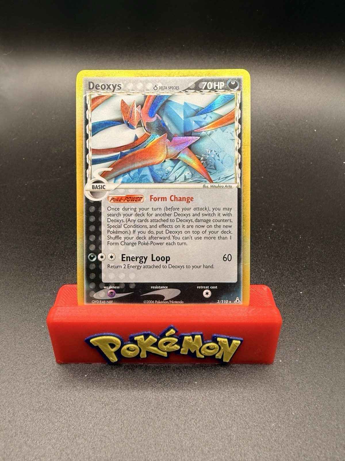 Pokémon TCG Holographic Deoxys (Attack) EX Holon Phantoms 3/110 Holo Rare MP