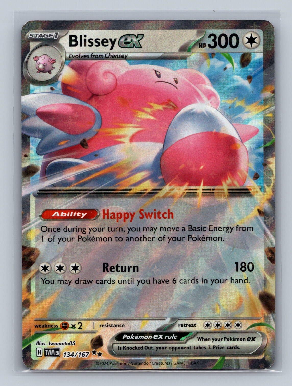 Blissey ex 134/167 Twilight Masquerade Holo NM Iwamoto05 Free Shipping OO-10-38