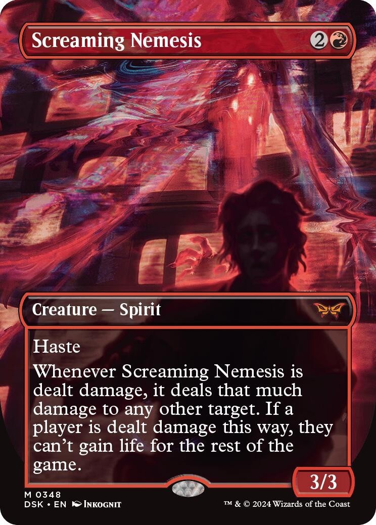 Screaming Nemesis (Borderless) (348) Duskmourn: House of Horror MTG DSK