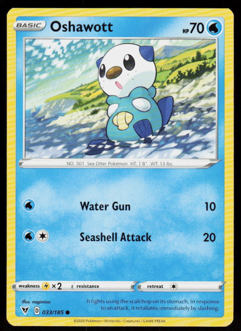 Oshawott 033/185 Common Vivid Voltage Pokemon Near Mint