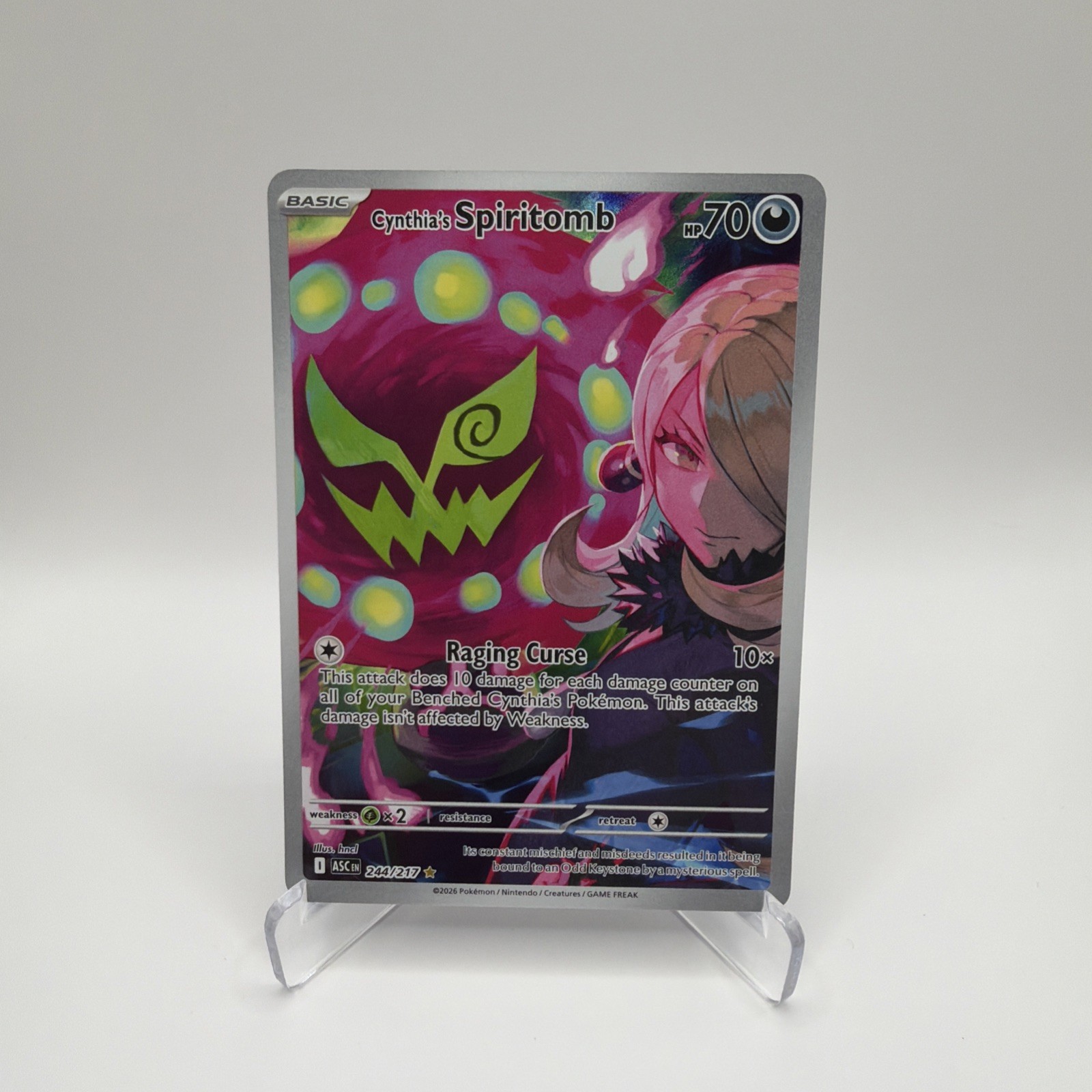 🔥Cynthia’s Spiritomb 244 Ascended Heroes Holo Illustration Rare Pokemon🔥