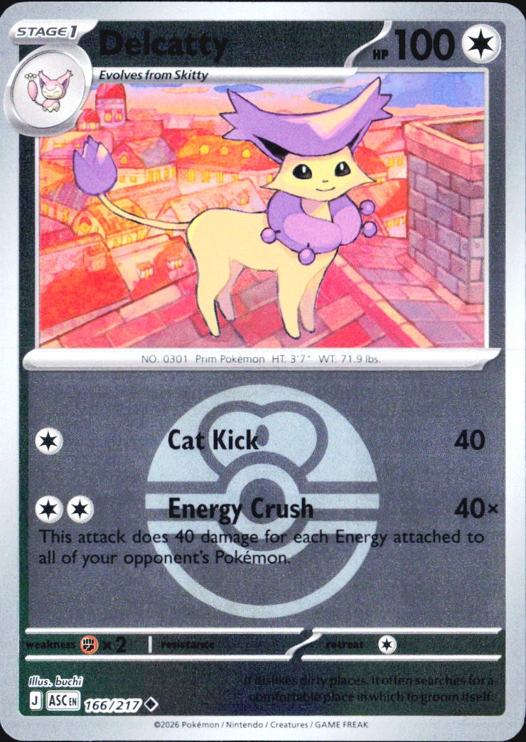 Delcatty (Love Ball) ASC ME: Ascended Heroes #166/217 Uncommon Reverse Holo NM