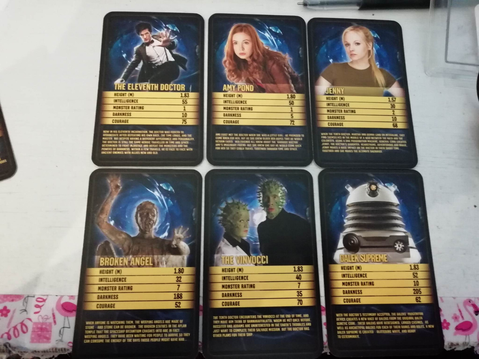 Vintage single TOP TRUMPS SPECIALS gaming card DOCTOR WHO – your choice of card