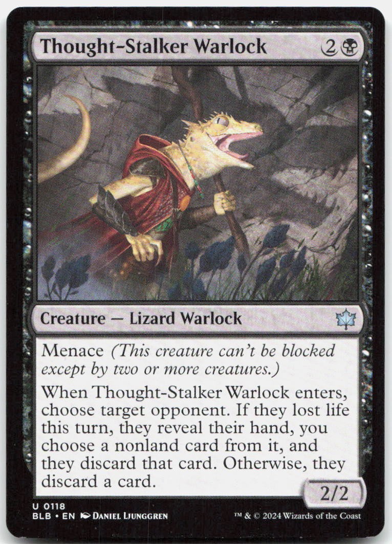 Thought Stalker Warlock U Bloomburrow BLB 118 NM Daniel Ljunggren
