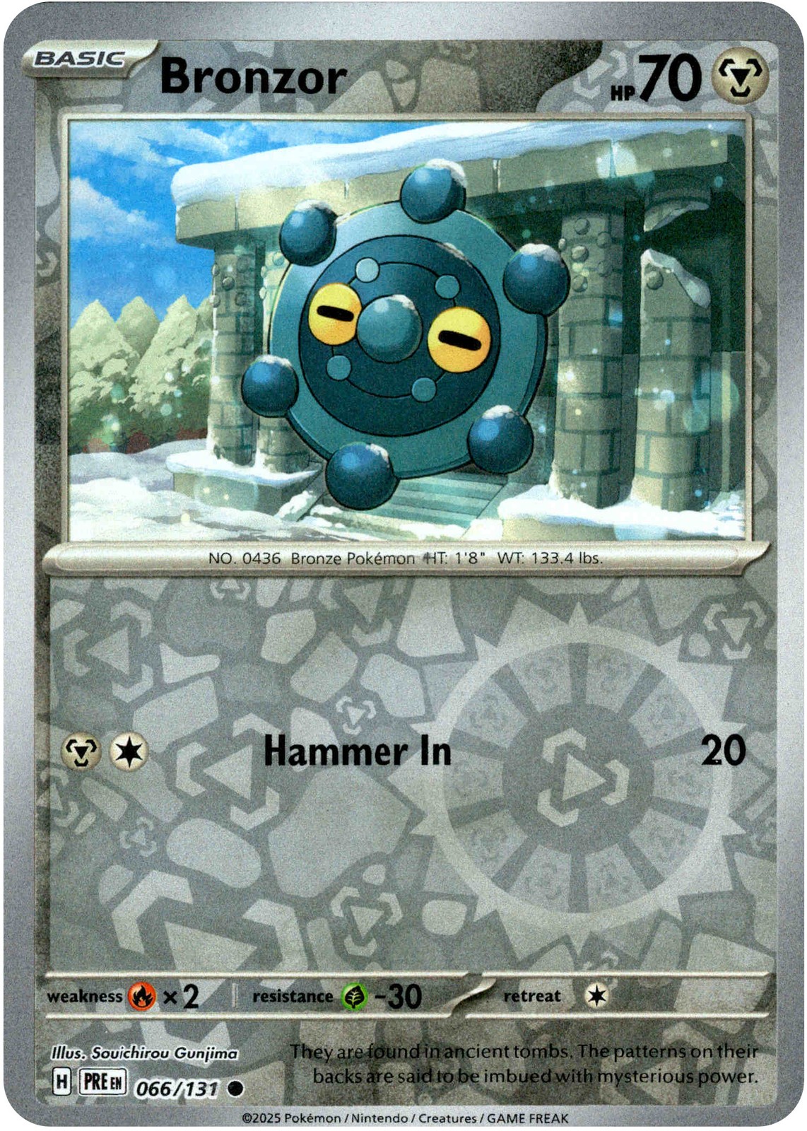 Bronzor – 066/131 – Prismatic Evolutions – Reverse Holo