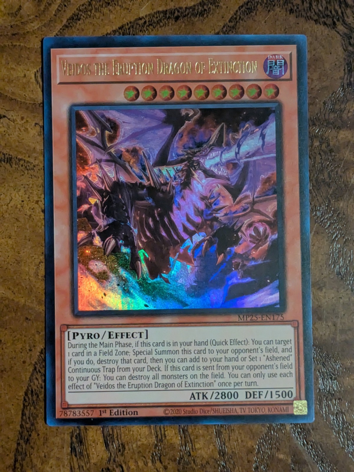 Veidos the Eruption Dragon of Extinction MP25-EN175 1st Ed Ultra Rare Yu-Gi-Oh!