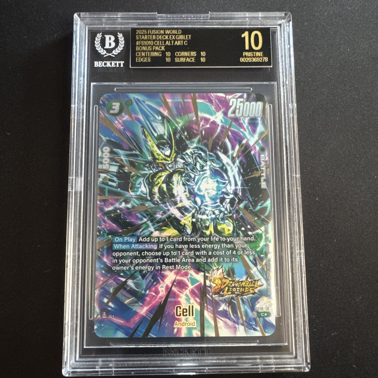 Dragon Ball FULL ART Cell Giblet Starter Deck FS10-10 BGS 10 Black Label POP 2