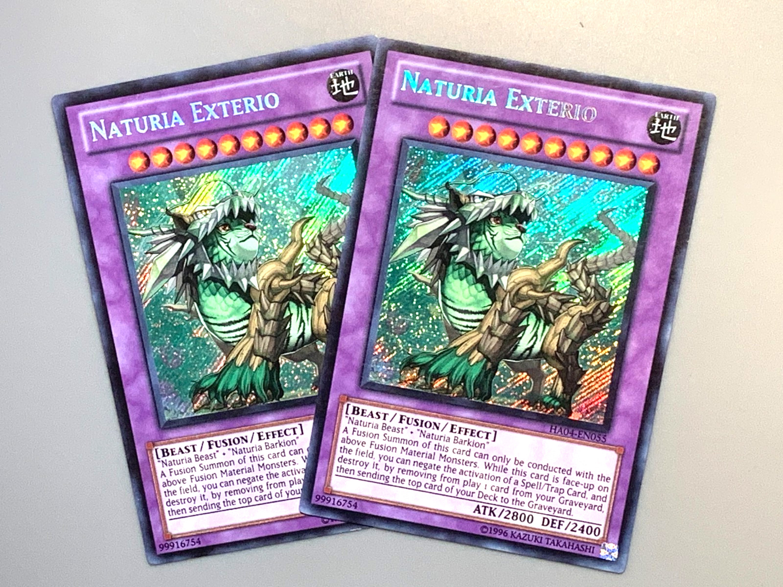 yugioh 2X Naturia Exterio HA04-EN055 Secret Rare Unlimited Edition Near Mint