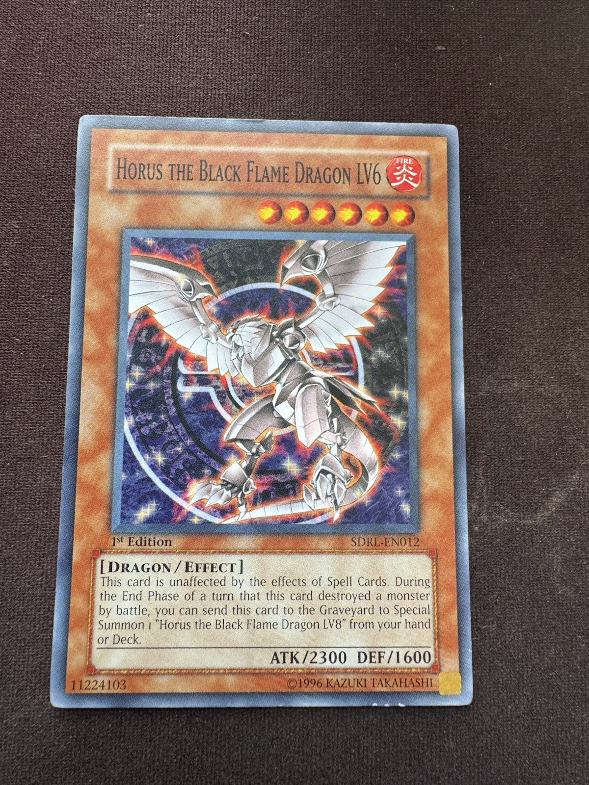 Horus the Black Flame Dragon LV6 – SDRL-EN012 – Common – 1st Edition LP Yugioh