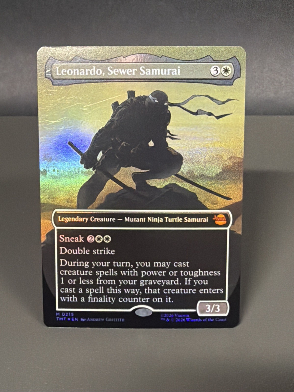 Leonardo, Sewer Samurai (Borderless) Teenage Mutant Ninja Turtles Foil