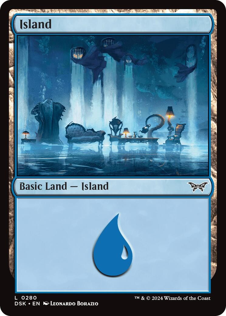 Island (0280) Foil NM EN 280 Duskmourn: House of Horror