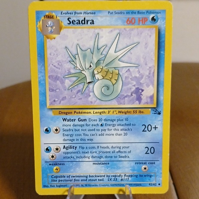 Wizards Seadra Regular Uncommon 42/62 Fossil Unlimited English 60HP