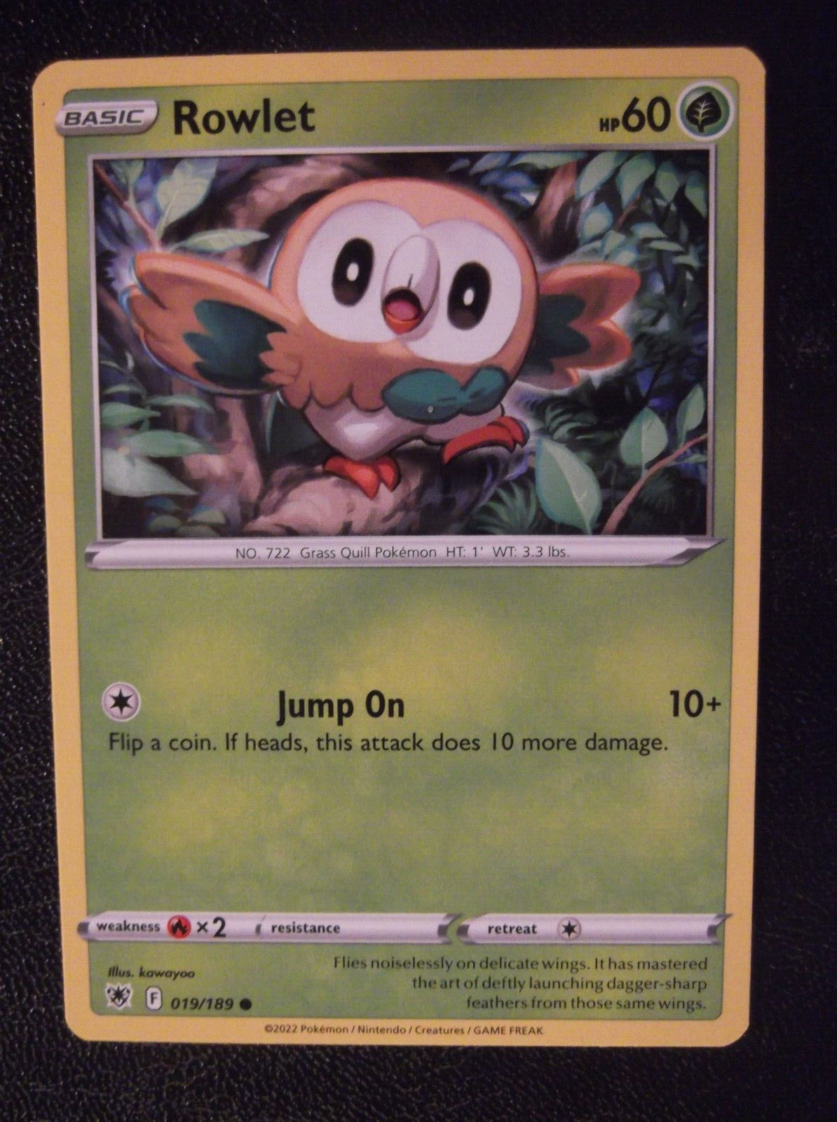 123PK019 – Rowlet- 19/189 – Astral Radiance – Common