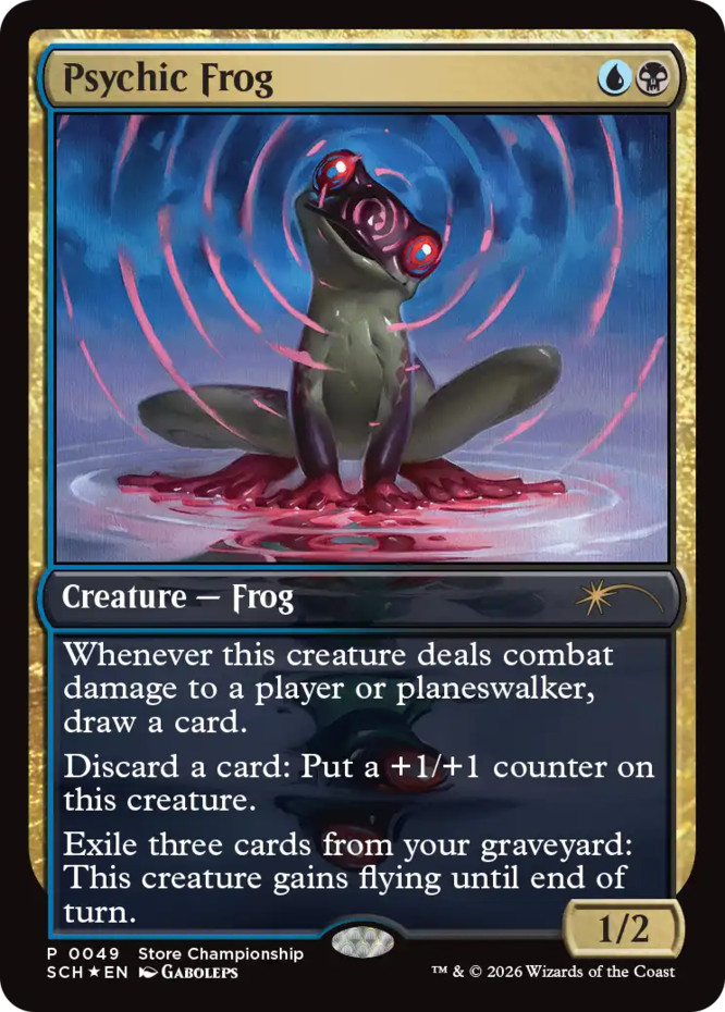 1x Psychic Frog – Foil – Store Championship Promo MTG Unique & Misc. Promos NM M