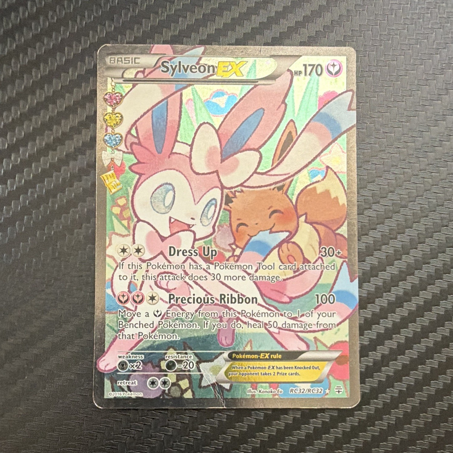 Sylveon EX RC32/32 Generations Radiant Collection Full Art Holo 170 HP ENG