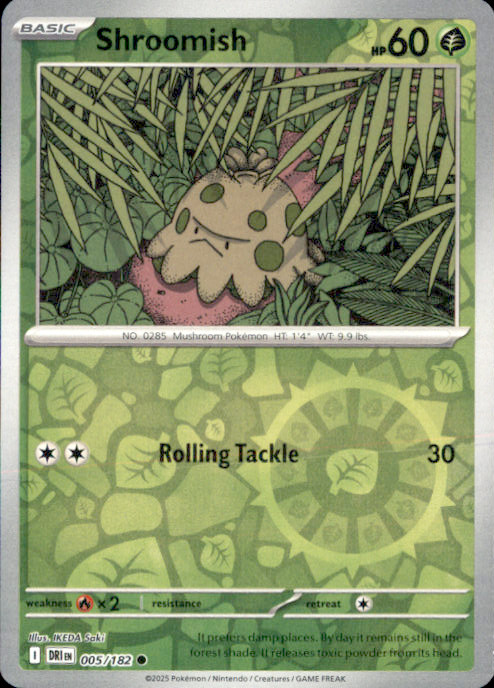 Shroomish Reverse Holo Common SV10: Destined Rivals 005/182 NM IKEDA Saki 2025