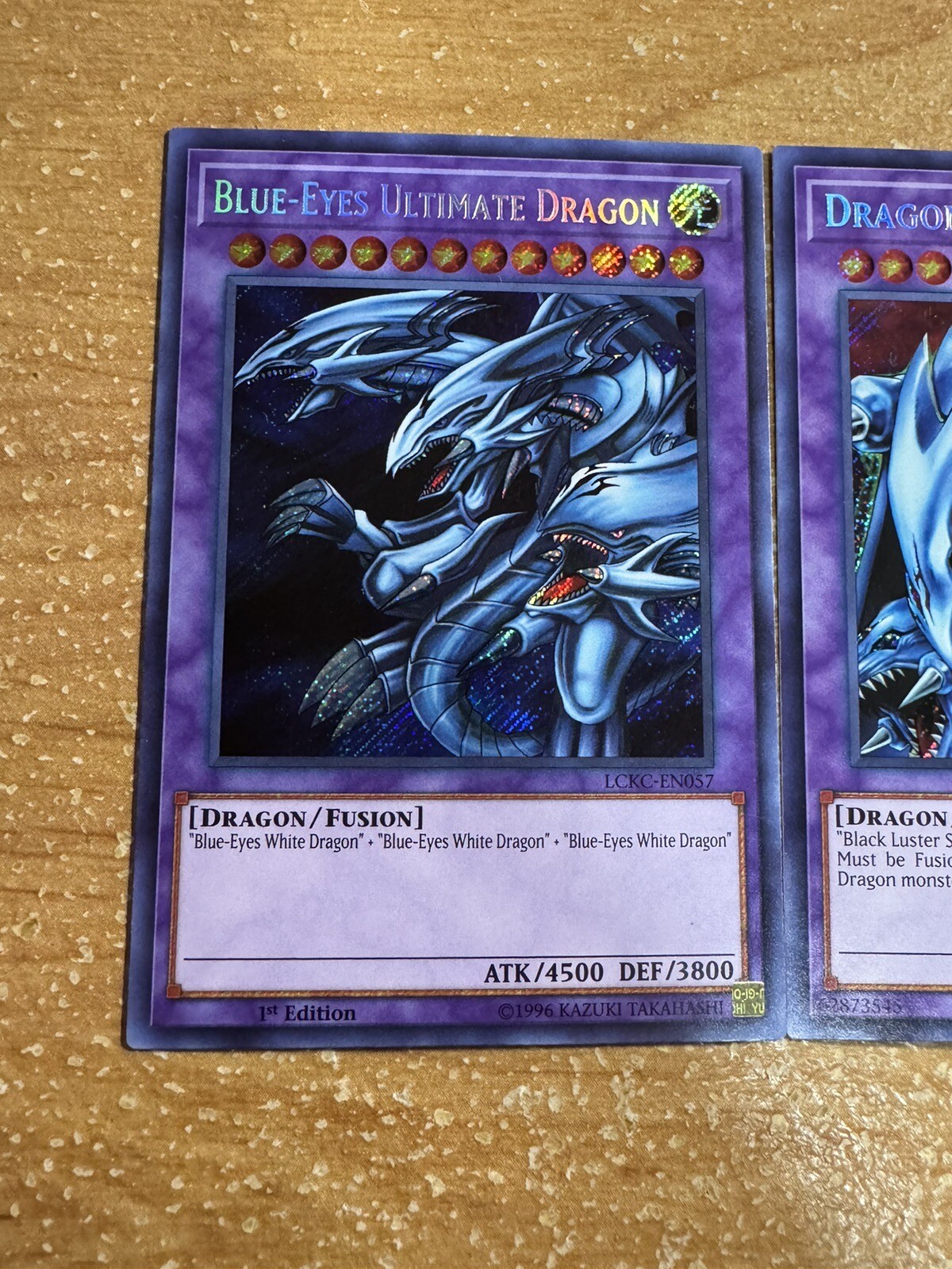 🔥 Yugioh ALL 3: Dragon Master Knight & Blue-Eyes Ultimate & Black Luster HOLO