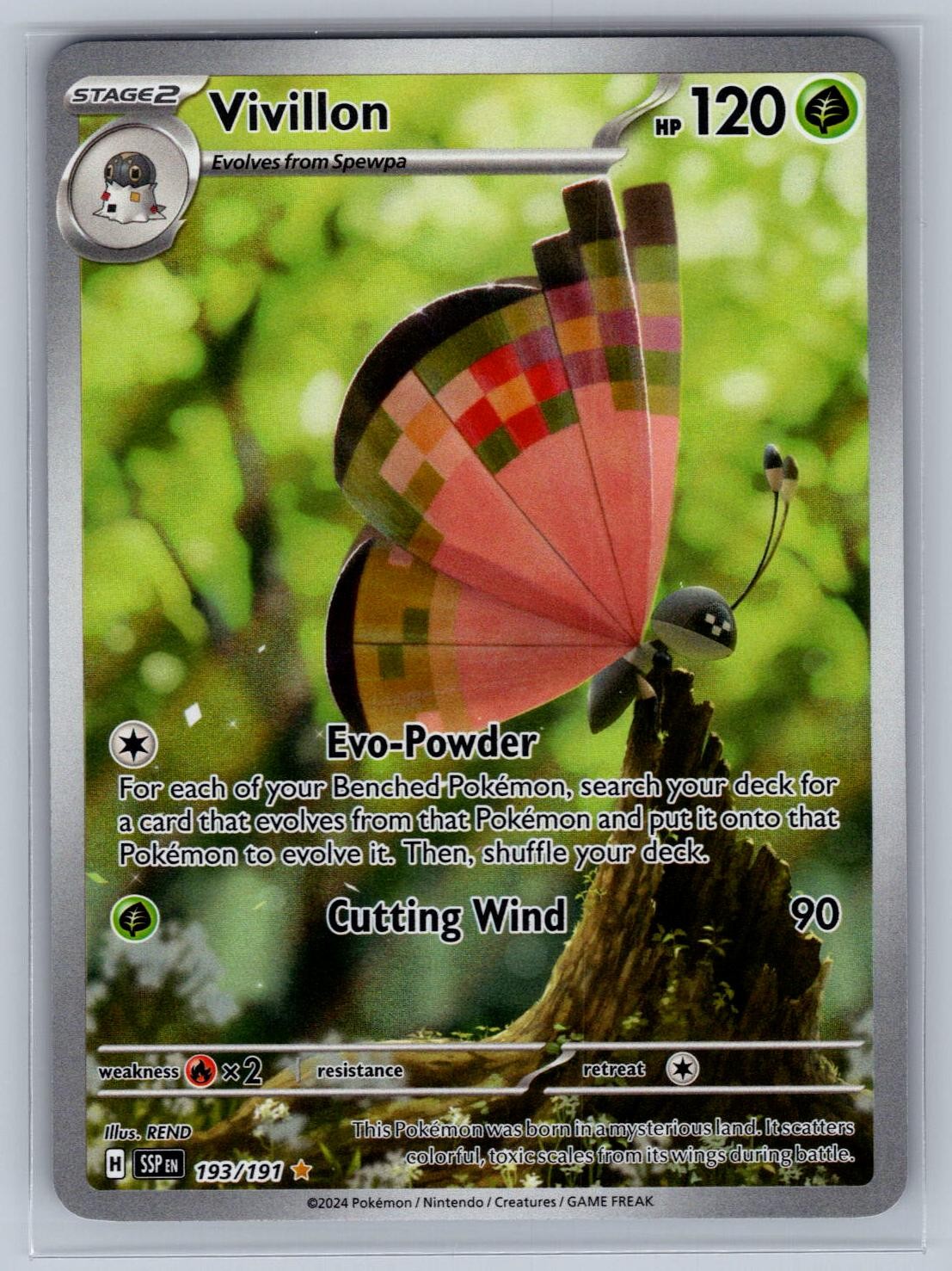 Vivillon 193/191 Illustration Rare Surging Sparks Near Mint
