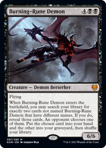 MTG Burning-Rune Demon, NM-Mint, English Kaldheim