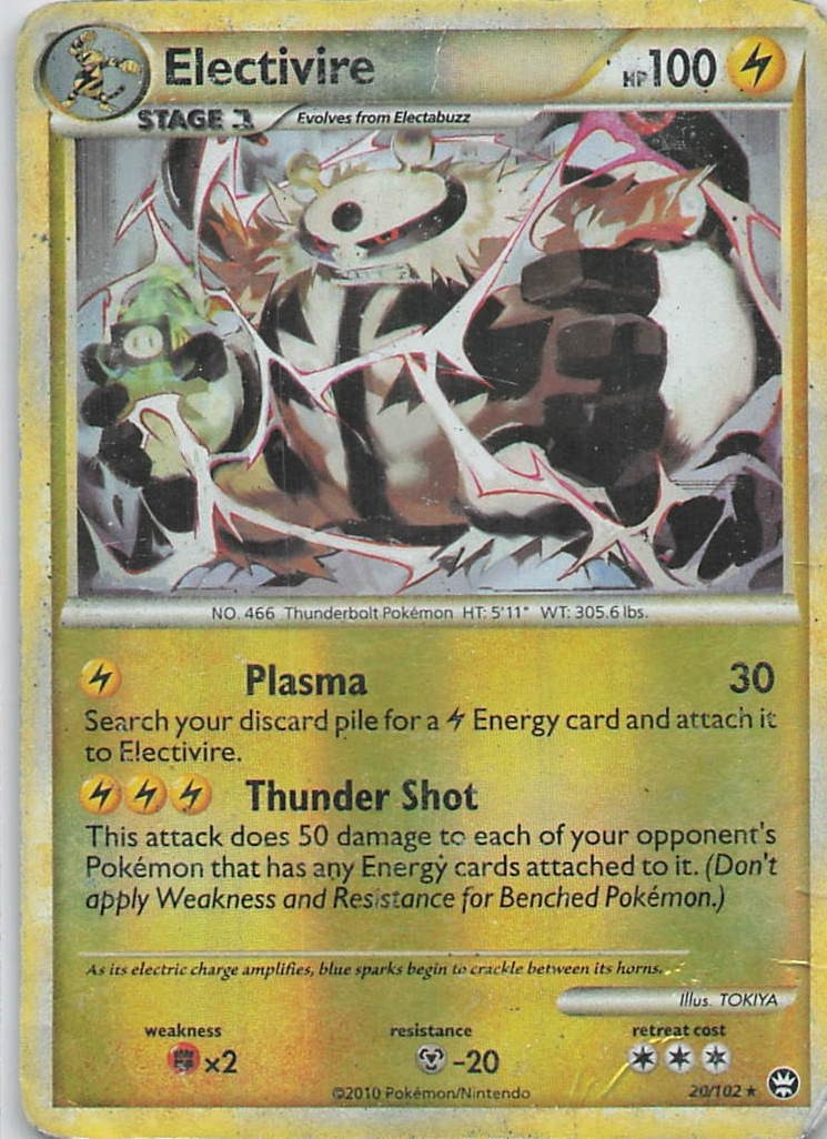 Electivire Reverse Holo Rare Triumphant 20/102 HP