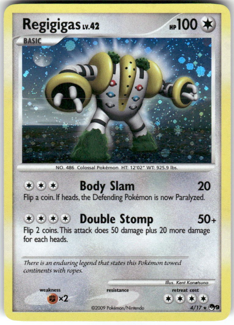 Regigigas 4/17 Rare POP Series 9 Pokemon Holo Heavily Played