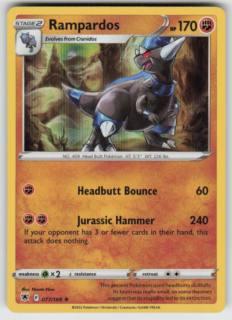 Holo Rampardos 077/189 Rare Astral Radiance Near Mint